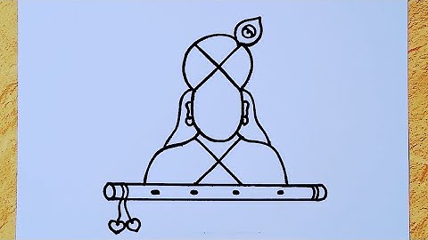 Lord shree krishna drawing from 2×4 dots easy step by step // Easy Lord shree Krishna Thakur drawing