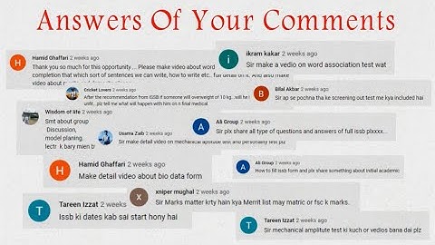 ISSB Related Answers Of Your Comments | Genius World |