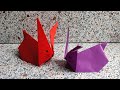 Как за пару минут сделать зайчика, кролика оригами. DIY origami hare.