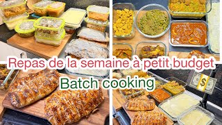 Mes repas de la semaine organisation batch cooking recettes faciles