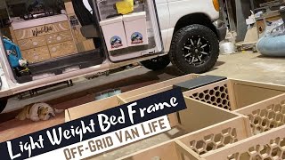 VAN BUILD TOO HEAVY? Building a Functional Campervan Bed And Storage System That Is Lightweight
