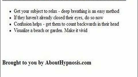 Hypnosis Induction Scripts