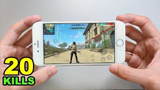 Free Fire 20 KILLS Handcam - Playing On iPhone 6s ( ULTRA HIGH GRAPHICS )