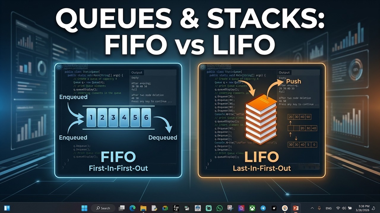 Data Structure And Algorithms Stack Queue S005 - YouTube