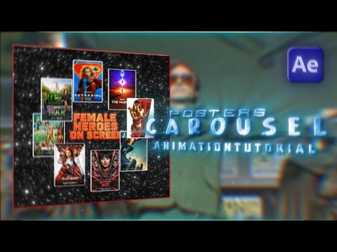 Poster Carousel Animation Tutorial ⚙️| After effects | Tutorial for after effects #aftereffects