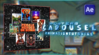 Poster Carousel Animation Tutorial ⚙️| After effects | Tutorial for after effects #aftereffects