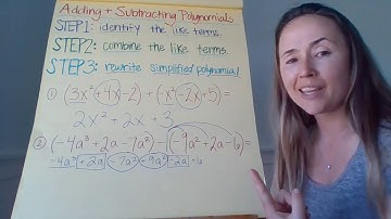 Adding and Subtracting Polynomials- Algebra 1 Lesson
