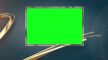 Golden Spline Frame with Green Screen / FREE TO USE /  Chroma with 4K Quality Template