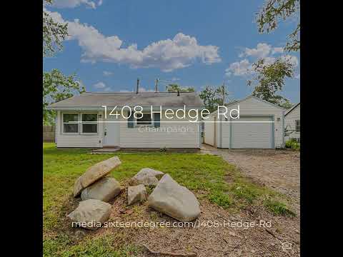 1408 Hedge Rd, Champaign, IL home video tour