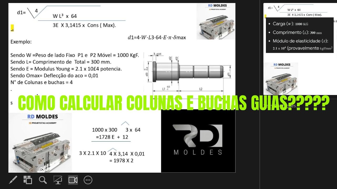 Как рассчитать диаметр H7g 6 направляющих колонн и втулок мужского и женского типов в литьевых фо...