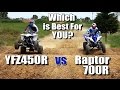 Yamaha Raptor 700R vs YFZ450R Shootout. Which is Best for You?