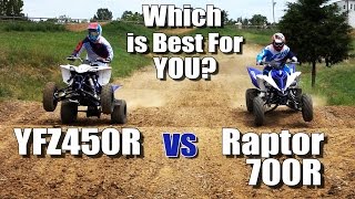 Yamaha Raptor 700R vs YFZ450R Shootout. Which is Best for You?