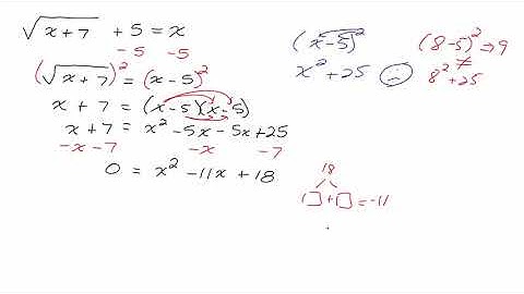 Solving Radical Equation that Results in a Quadratic Equation