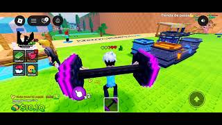 Jugué patea el bloque de la suerte en Roblox y asien ejercicio para patear más fuerte el bloque 