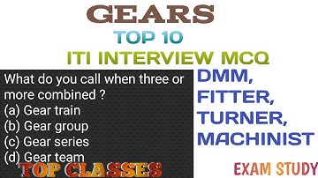 GEARS MCQ VIDEO  II TOP ITI CLASSES II  HINDI AND ENGLISH