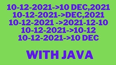 Date Time Formatter Java | How To Change Different Date Formats in Java | CodeThali