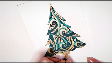 Christmas tree drawing for beginners ⭐ Zentangle Christmas tree idea  ⭐ Zenart