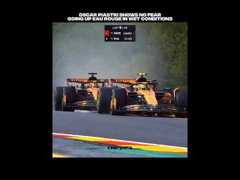 Keeping within 2 tenths up Eau Rouge with Dirty Air and Spray is Crazy 💀 #formula1 #f1 #f1shorts