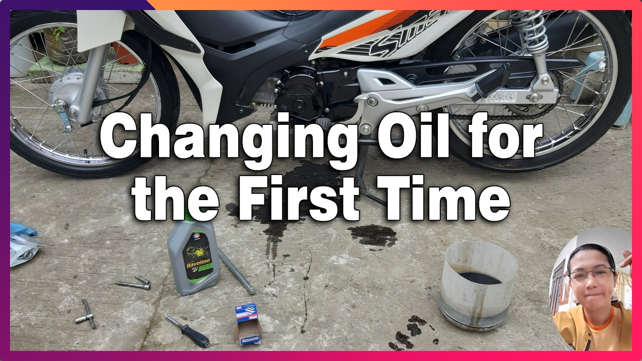 CHANGE OIL for SUZUKI SMASH | Female Rider's Power 😊 | Paano mag change-oil ng motor #tutorial