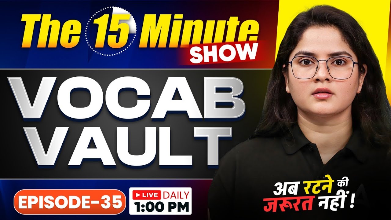 A to Z Vocabulary | The 15 Min Vocab Vault Show by Kirti Ma'am | Episode-35