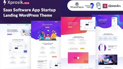 Xprosik - Saas Software App Startup Landing Elementor  WordPress Theme