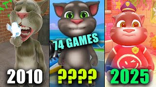 картинка: Все Outfit7 74 «Секретные» игры Talking Tom Cat (версия 1) 2010 - Talking Tom Cat (версия 3) 2025