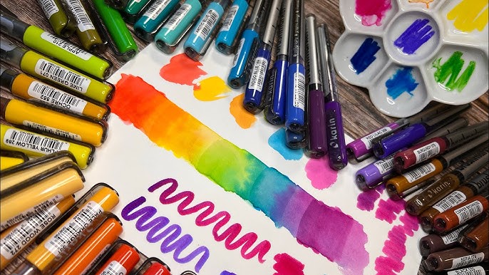 NEW Karin Markers- Acrylic!  Pigment Decobrush Brush Markers