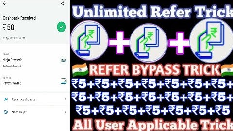 biggest loot 🤑₹5 Instant paytm Cash  unlimited time !! Ninja rewards unlimited refer Trick