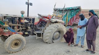 Massive Massey Tractor Tire Puncture Repair in Mountain Mine | Mobile Mechanic Workshop 🚜🛠️
