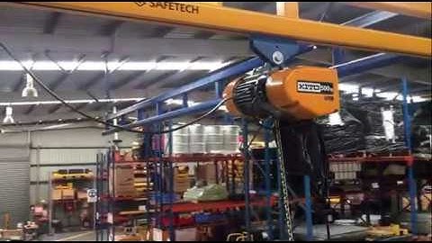 Electric Chain Hoist on Gorbel Crane - Materials Handling