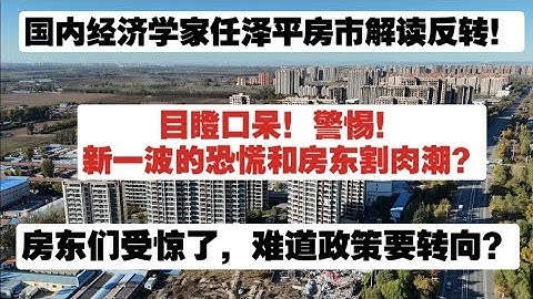 太恐怖！国内著名经济学家任泽平解读房产方向反转！警惕新一波恐慌抛售和房东割肉。房东们怕的是政策要转向了！为什么我不是经济学家。任泽平|政策解读|大V反转|警惕地产抛售潮|地产政策恐180度转弯|降息|