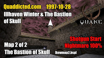 Quaddicted - 1997-10-28: kewsampl.zip - The Bastion of Skull [kewmap2.bsp] (Nightmare 100%)