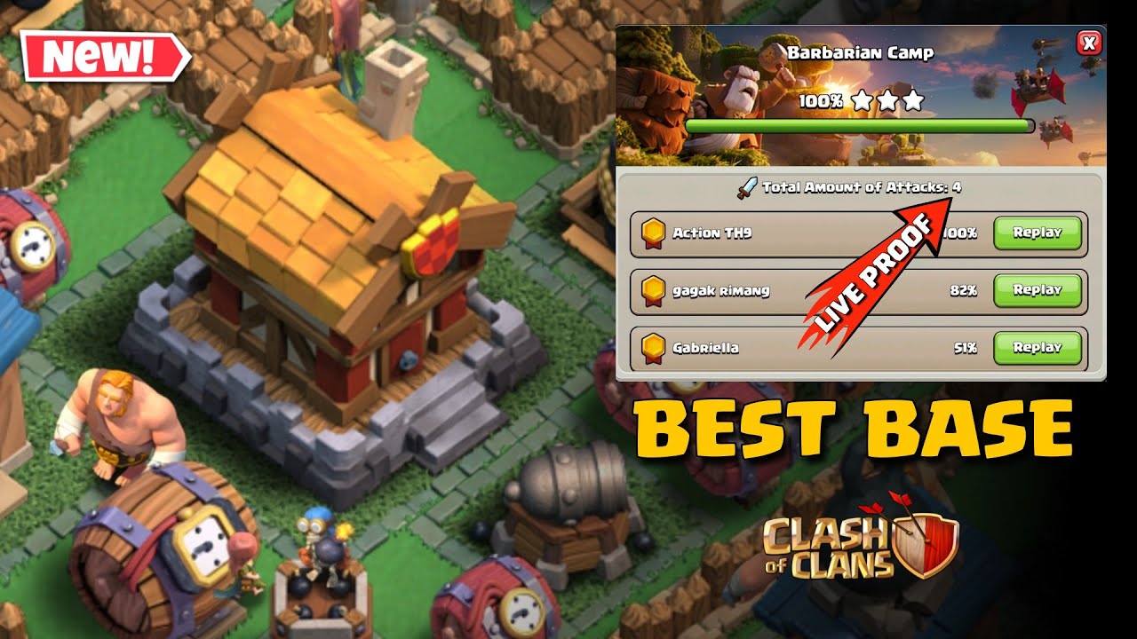 I Made Best Barbarian Camp Base Layout in Clash of Clans | best Defensive Base Layout clan capital