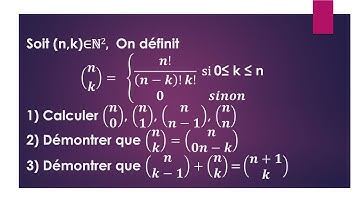 Coefficients binomiaux et formule de Pascal