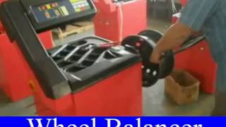 SCAPE tire changer and wheel balancer operation