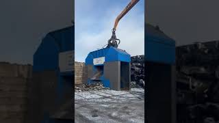 Blue Devil shredding cars #scrapshredder #metalshredder #carrecycling #scrap yard #metalrecycling