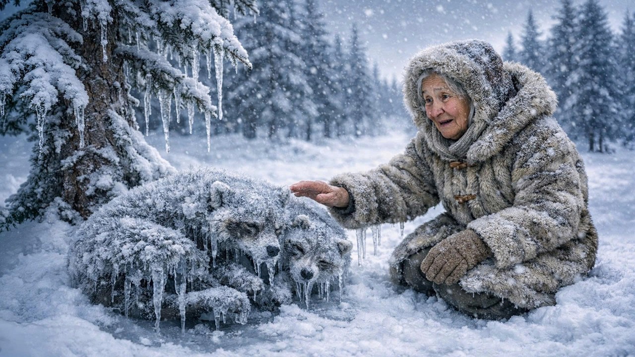 An Elderly Woman Saved a Frozen Mother Raccoon Dog and Her Cub — Then Something Unexpected Happened.