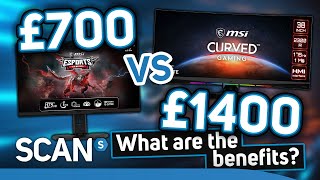 How MUCH Difference £700 VS £1400 Gaming Monitors? MSI MEG381CQR vs MPG343CQR vs MPG321QRF-QD