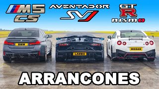 Nissan GTR NISMO vs Aventador SVJ vs M5 CS: ARRANCONES