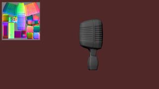 3D asset high to low normal map transfer