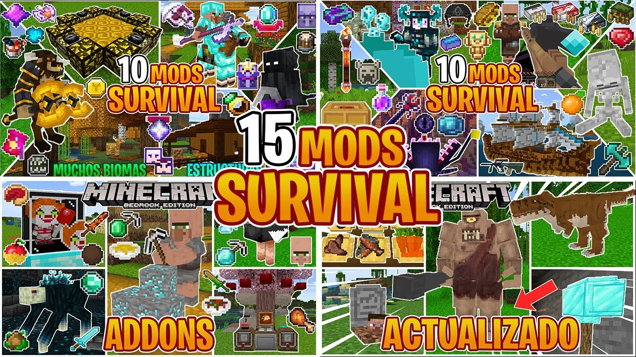 Los Mejores Addons Survival Para Minecraft Pe 1.20 - Mods Minecraft ...