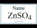 Zinc and Sulfate Compounds
