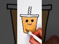 🧋 How to Draw a Cute Boba Tea 😻 Step by Step Drawing for Kids #art #kids #bubbletea #trending