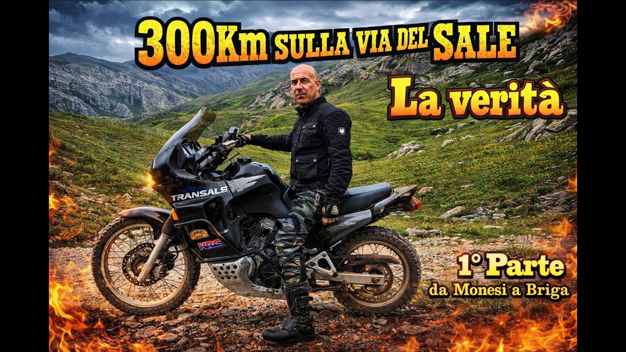 300Km sulla via del Sale, con passeggero e Transalp 600 di 30 anni. PRIMA PARTE