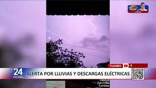 Tumbes: Alert for heavy rain and lightning