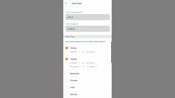 eduTinker | Teacher App |How to view classes timetable