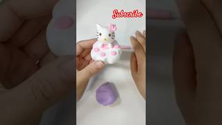 how to make cute hello kitty Cute HELLOKITTY #clay tutorial making minature hello kitty #diy #clay