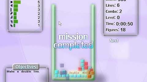 A tetris-like game with physics (phystris) - Mission mode