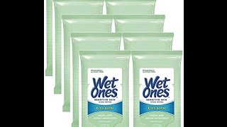 Wet Ones Sensitive Skin Hands & Face Wipes, 20 Count Travel Pack Pack of 10 200 Wipes Total