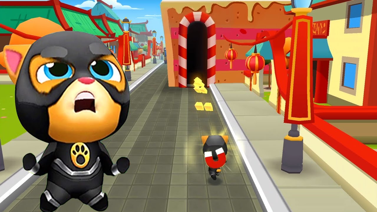 Talking tom gold run China - SUPER GINGER Chasing the Boss in